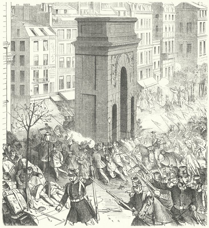 Soldats dans les rues de Paris pendant le coup d