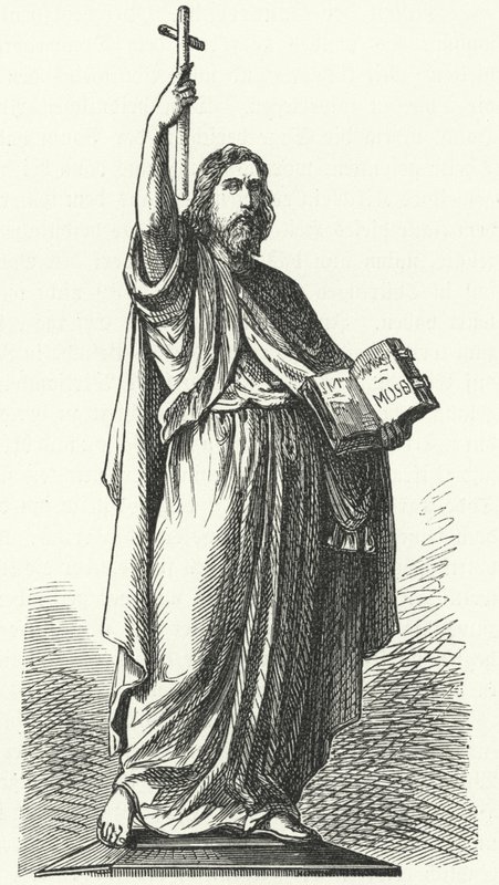 Statue de Saint Boniface (c675-754), missionnaire anglo-saxon dans les régions germaniques de l