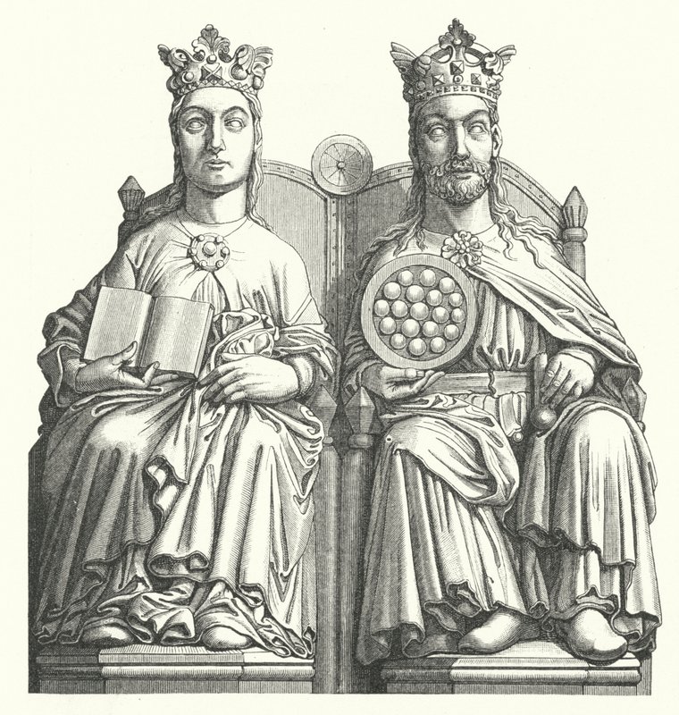 Statues à la cathédrale de Magdebourg appelées 