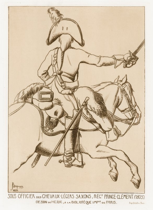 Sous-officier des chevau-légers de Saxe, Régiment du Prince Clément - German School