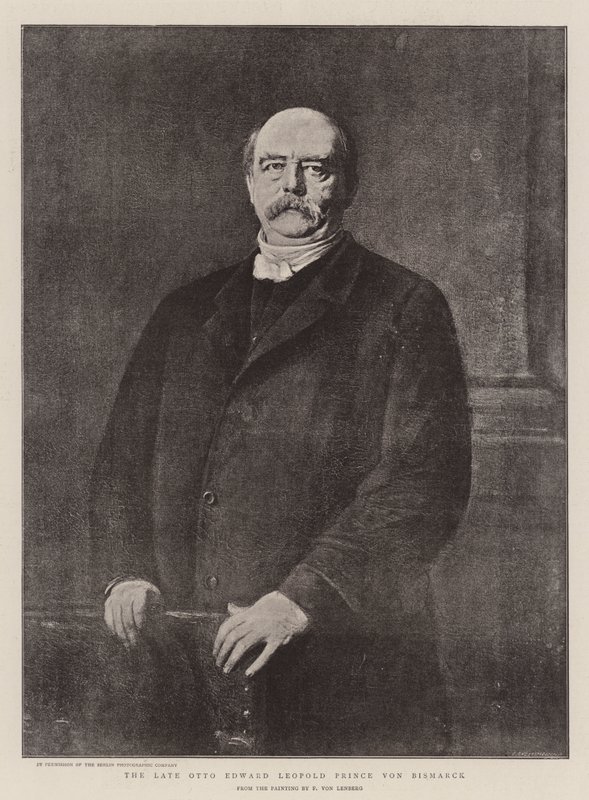 Le défunt Otto Edward Leopold Prince von Bismarck (lithographie) - German School