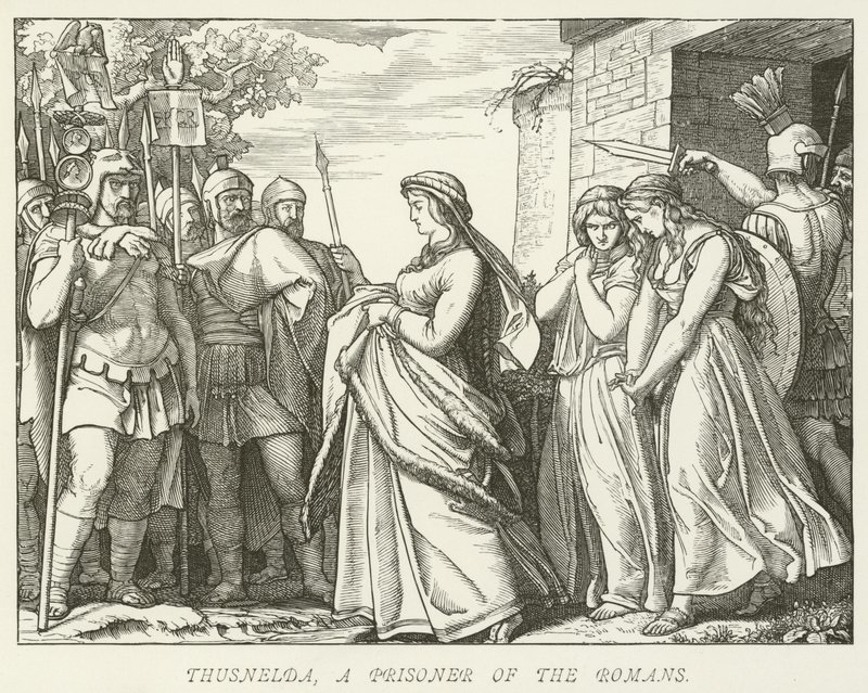 Thusnelda, prisonnière des Romains - German School