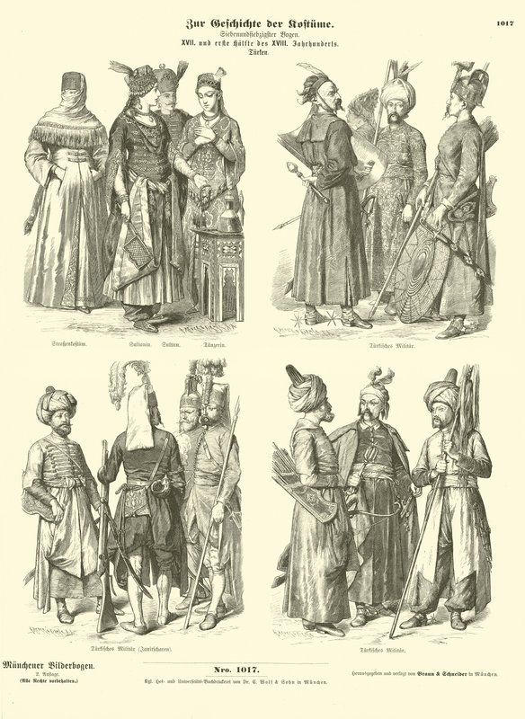 Costumes turcs, XVIIe et première moitié du XVIIIe siècle - German School