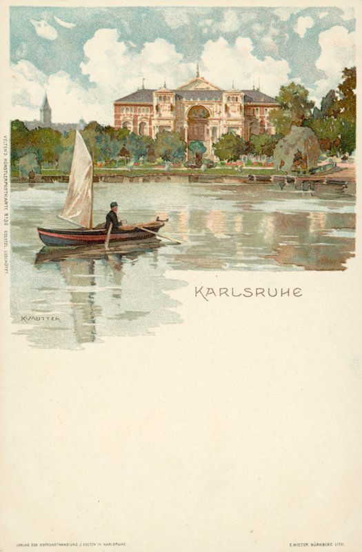 Vue de la ville de Karlsruhe en Allemagne - German School