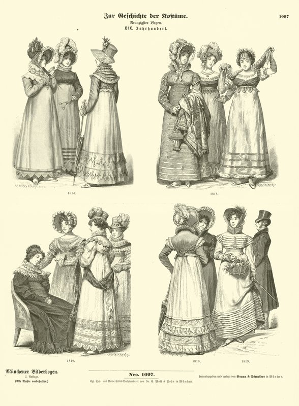 Costume féminin, XIXe siècle - German School