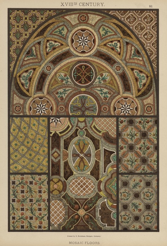XVIIIe siècle, Sols en mosaïque - German School