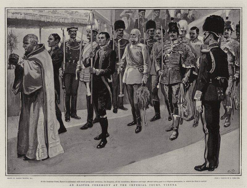 Une cérémonie de Pâques à la cour impériale, Vienne - Gordon Frederick Browne