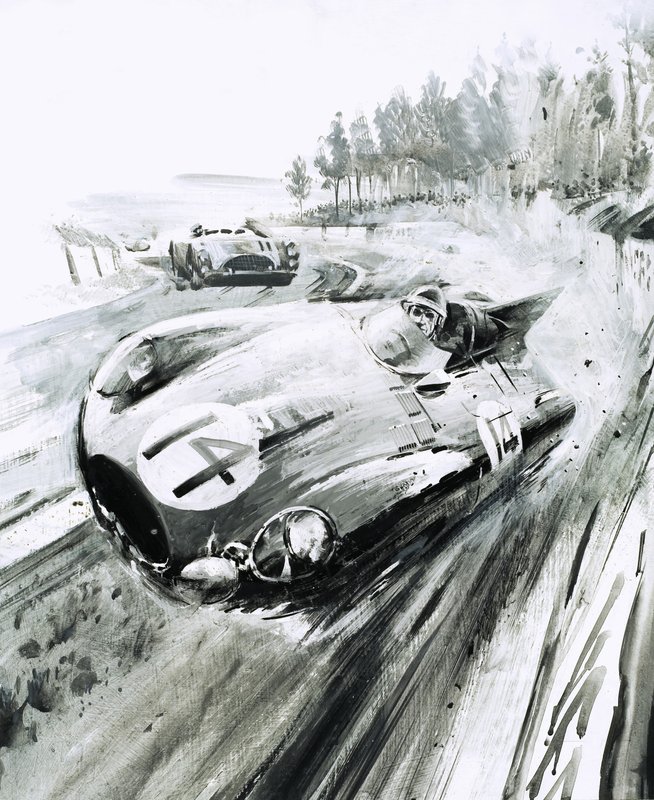 Jaguar de type D au Mans 1954 - Graham Coton