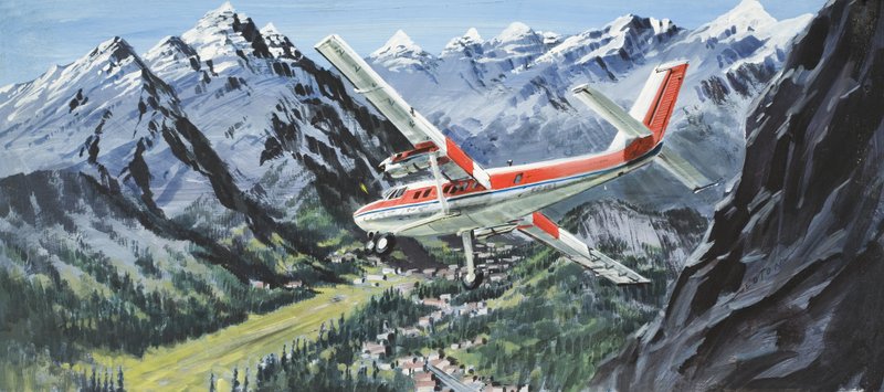 De Havilland Twin Otter (gouache sur papier) - Graham Coton