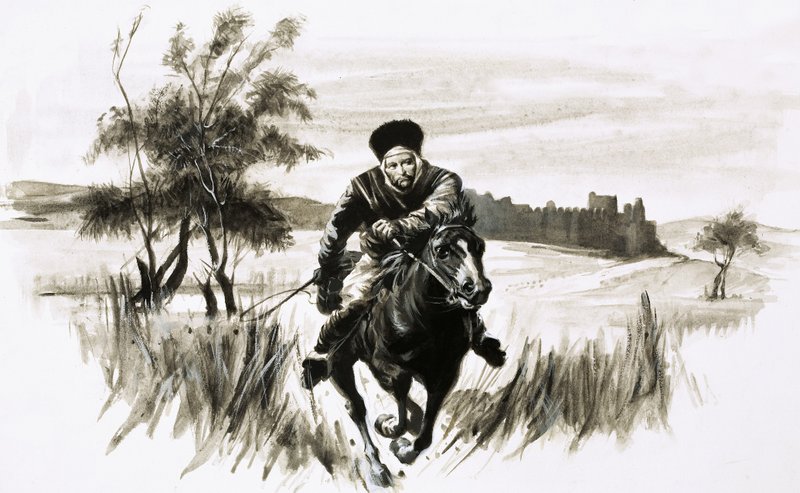 Frère Jean sur un cheval mongol fougueux - Graham Coton