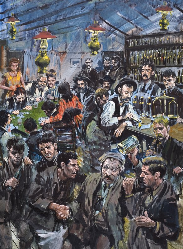 Crooked Kingdom (gouache sur papier) de "Soapy" Smith (1860-98) - Graham Coton