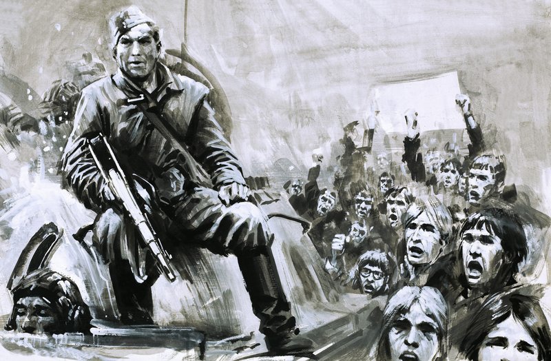 Soldat non identifié sur un char - Graham Coton