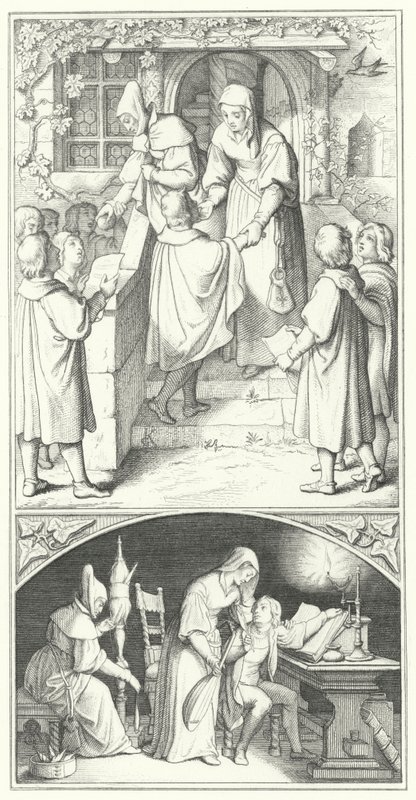 Martin Luther jeune étudiant chantant dans la ville d