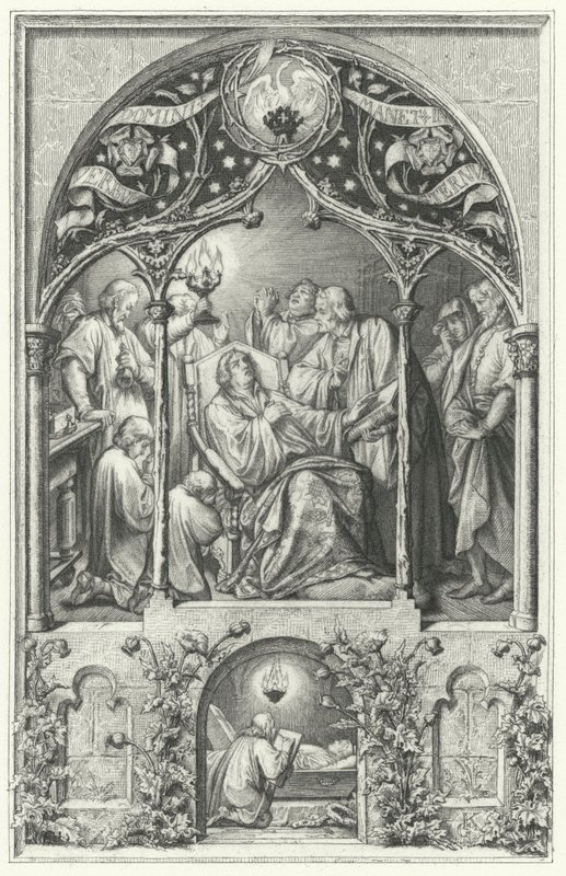 La mort de Martin Luther (gravure) - Gustav Ferdinand Leopold Konig