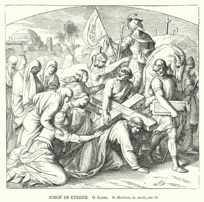 Simon de Cyrène, Saint Matthieu, ch xxvii, ver 32 - Gustav Jager
