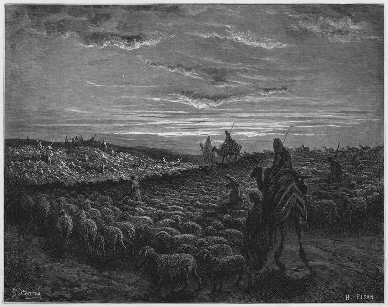 Abraham voyageant vers le pays de Canaan - Gustave Dore