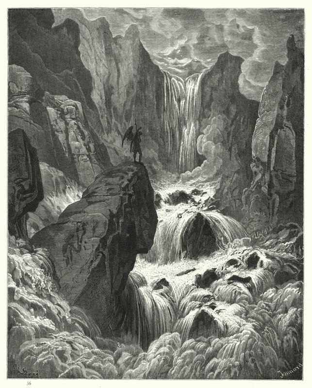 Illustration de Gustave Doré pour Le Paradis Perdu de Milton, Livre IX, vers 74, 75 - Gustave Dore