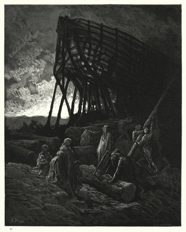 Illustration de Gustave Doré pour Le Paradis Perdu de Milton, Livre XI, vers 729 - Gustave Dore