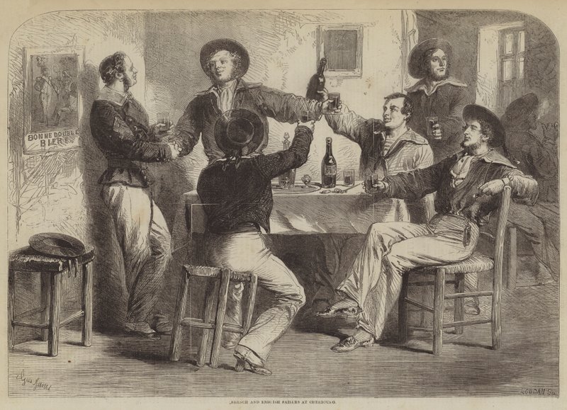 Marins français et anglais à Cherbourg - Gustave Janet