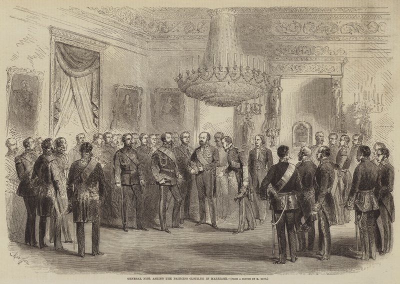 Le général Niel demandant la princesse Clotilde en mariage - Gustave Janet