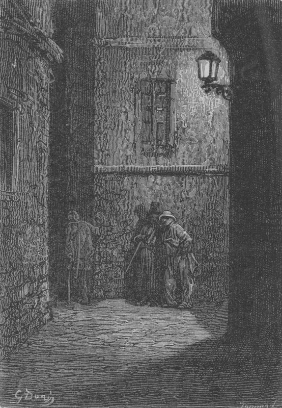 Deux vagabonds de nuit - Gustave after Dore