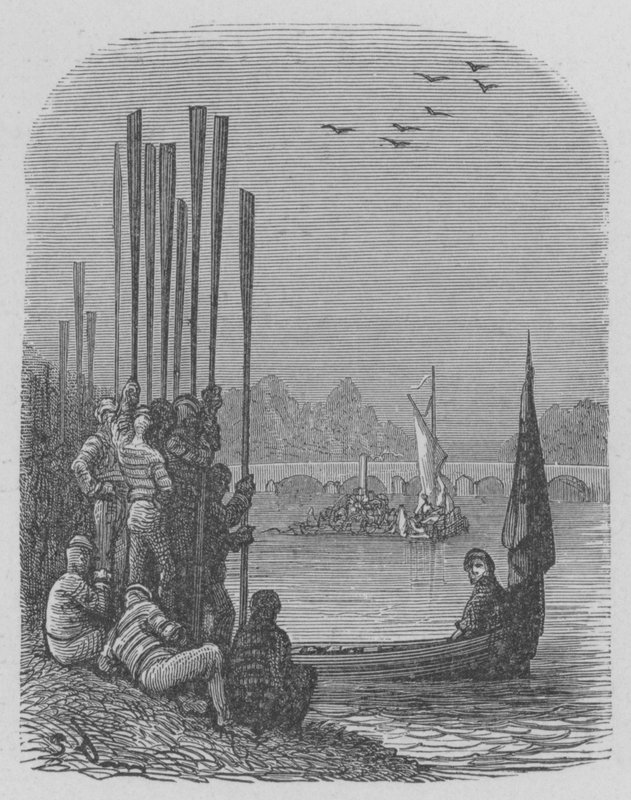 Les régates, en attendant - Gustave after Dore