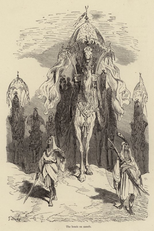 Les houris sur des chameaux - Gustave after Dore