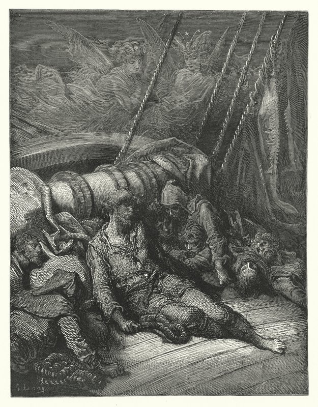 Illustration de Gustave Doré pour La Complainte du vieux marin de Coleridge (gravure) - Gustave Dore