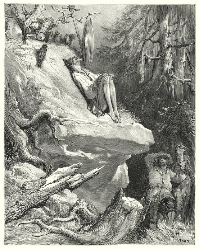 Don Quichotte de Gustave Doré : "Hélas !" répondit Sancho, "Je l