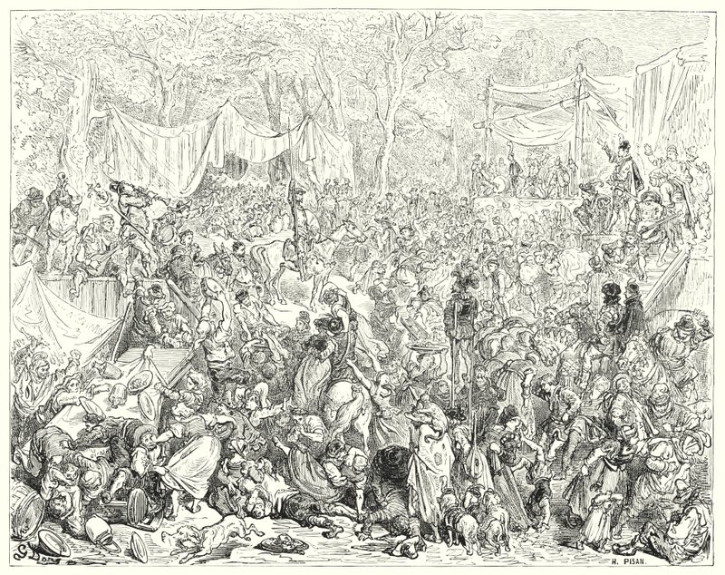 Don Quichotte de Gustave Doré : "Arrivée de Don Quichotte au mariage de Camacho et Quiteria" - Gustave Dore