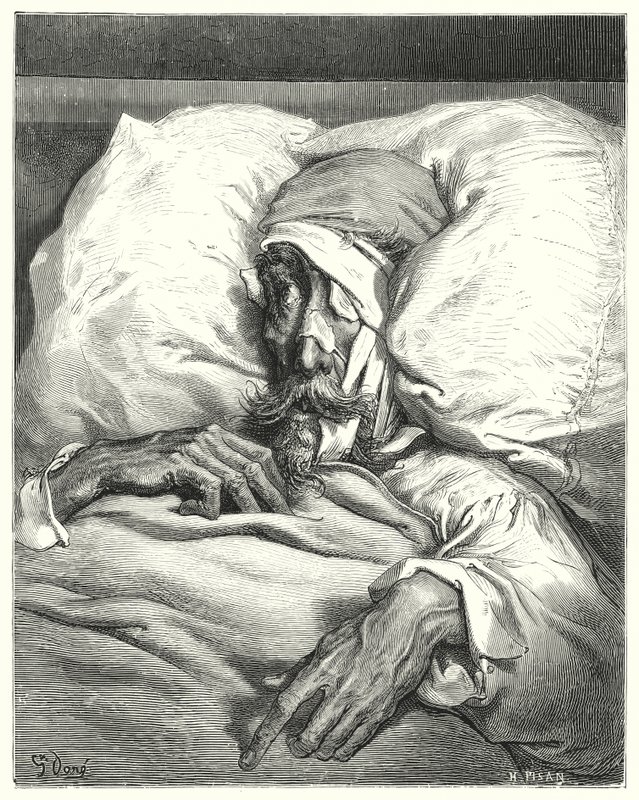 Don Quichotte de Gustave Doré : "Don Quichotte, ainsi blessé, était extrêmement maussade et mélancolique" - Gustave Dore