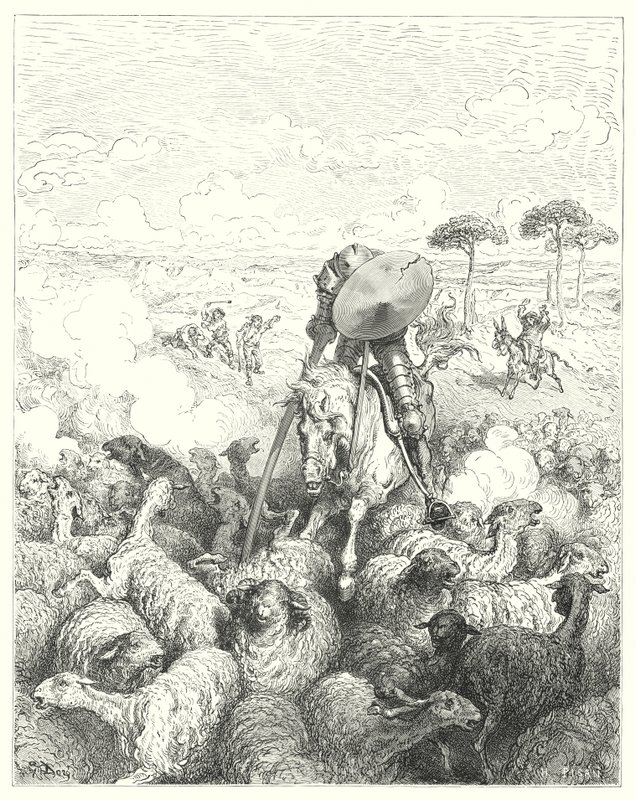 Don Quichotte de Gustave Doré : "Il chargea l