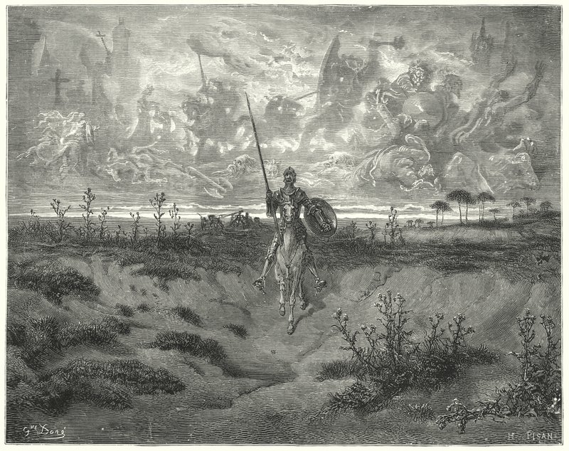 Don Quichotte de Gustave Doré : "Il voyagea presque toute la journée" - Gustave Dore