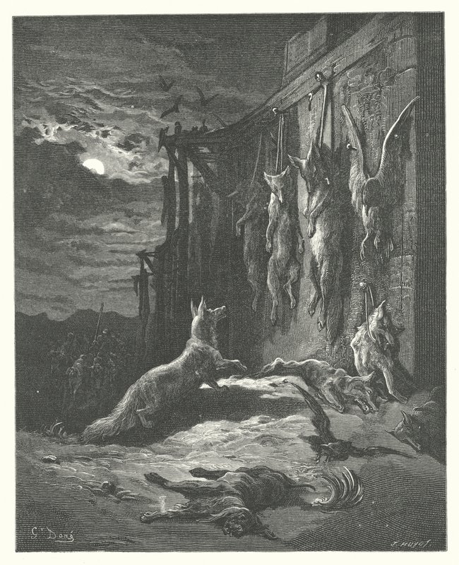 Les Fables de La Fontaine : Le Renard anglais - Gustave Dore