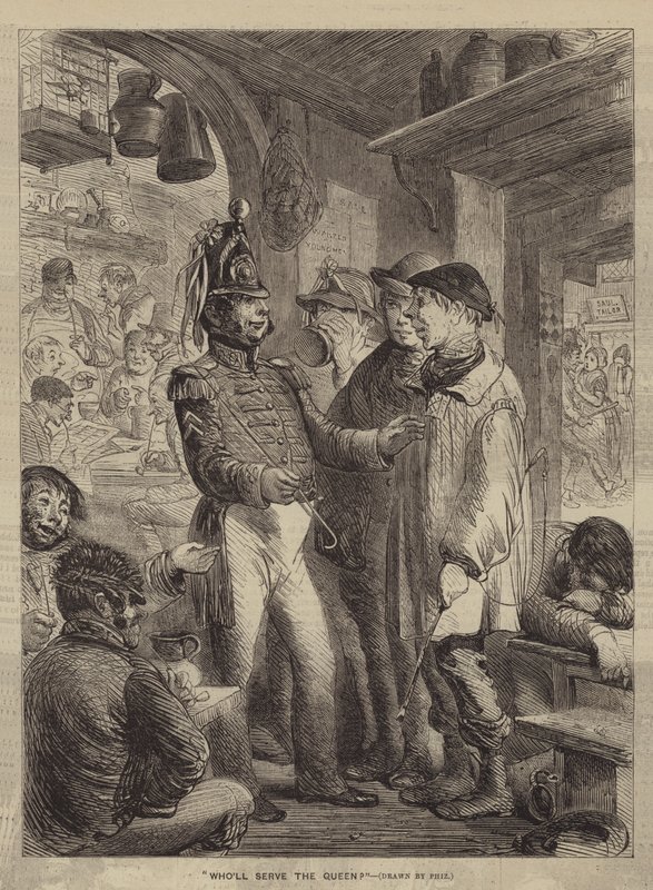 Qui servira la Reine? - Hablot Knight Browne