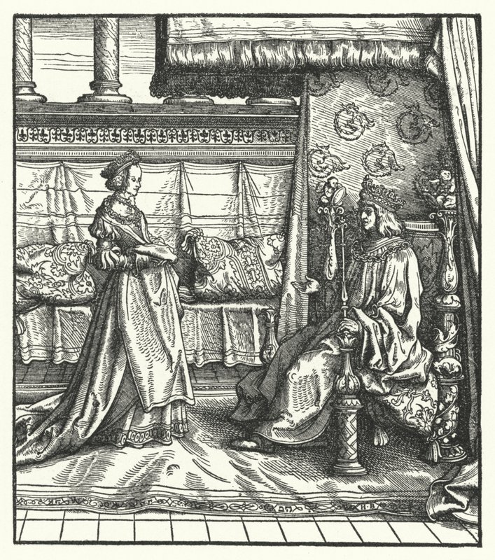 Charles le Téméraire, duc de Bourgogne, avec sa fille Marie, qui épousa plus tard le futur empereur romain germanique Maximilien Ier en 1477 - Hans (after) Burgkmair