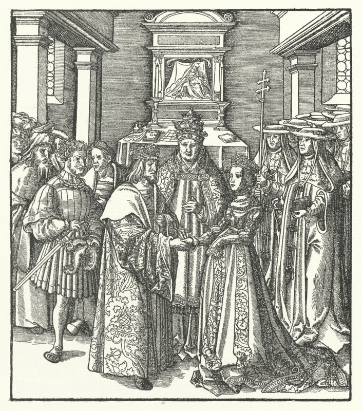 Le pape Nicolas V présidant le mariage de l