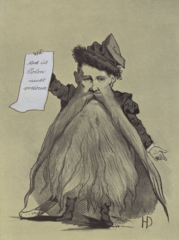 Caricature du patriote polonais Franciszek Smolka - Hans Canon