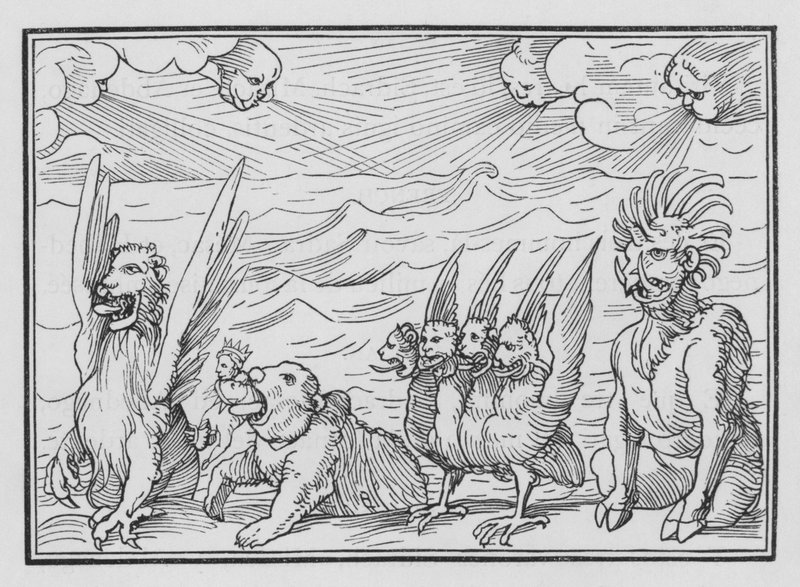 La vision des quatre bêtes de Daniel, Daniel VII, 3 - Hans after Holbein the Younger