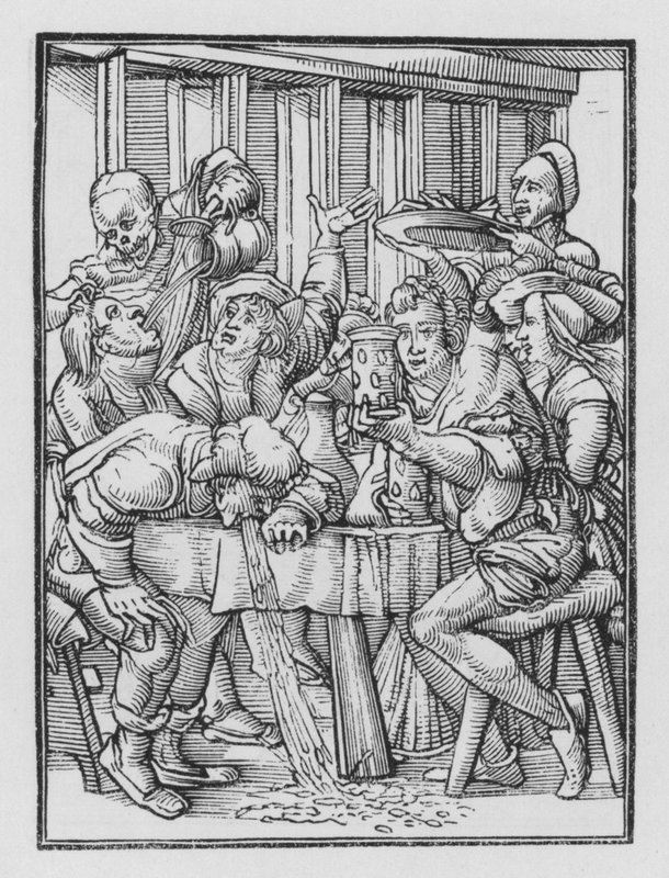 La Danse Macabre de Holbein : Les Ivrognes - Hans after Holbein the Younger