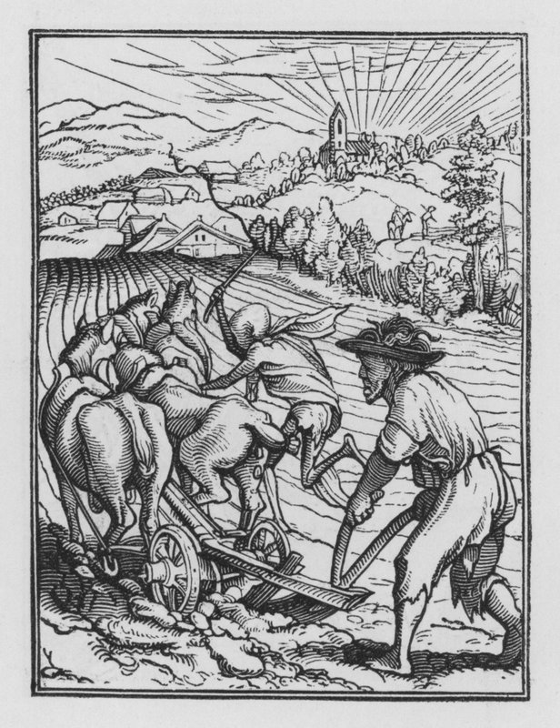 La Danse Macabre de Holbein : Le Paysan - Hans after Holbein the Younger
