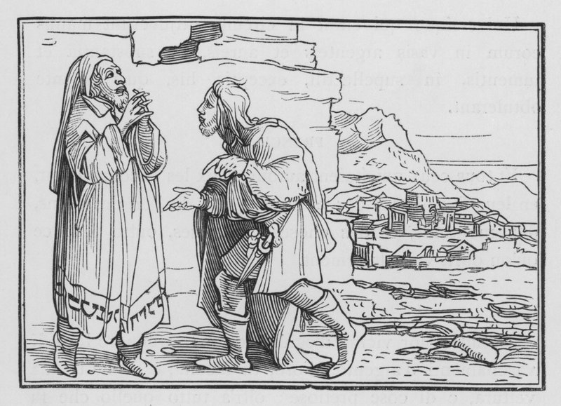 Néhémie pleure, jeûne et prie, Néhémie I, 3 - Hans after Holbein the Younger