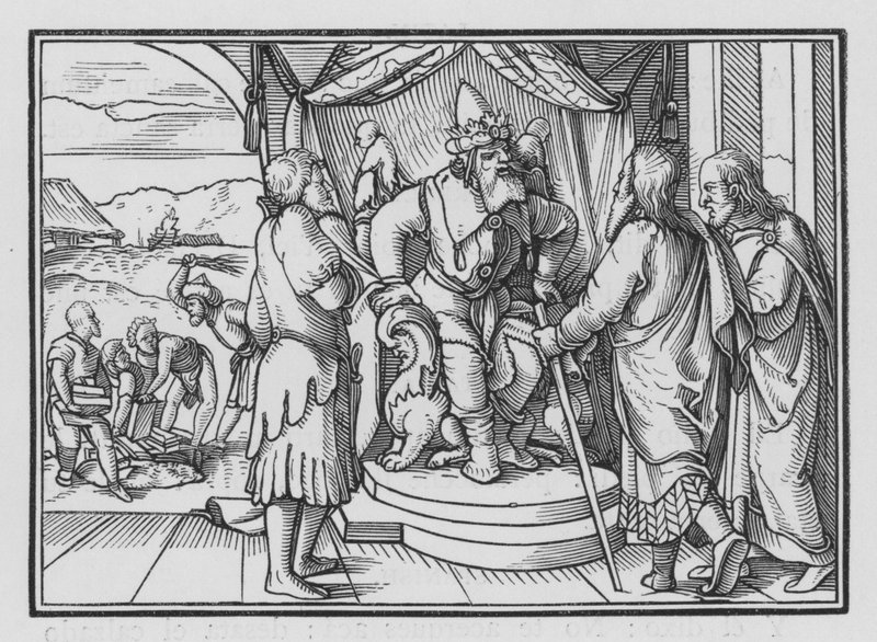 Pharaon Réprimande Moïse et Aaron pour Leur Message, Exode V, 2 - Hans after Holbein the Younger