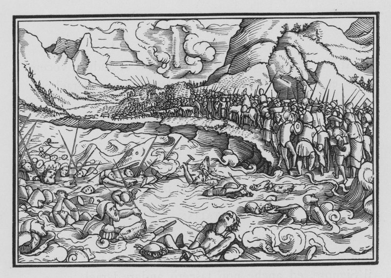 Pharaon Poursuit les Israélites, Exode XIV, 28 - Hans after Holbein the Younger