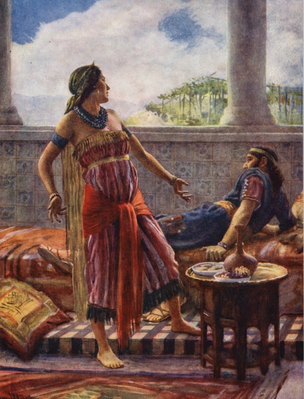 Ancien Testament : Un roi et une reine méchants - Harold Copping