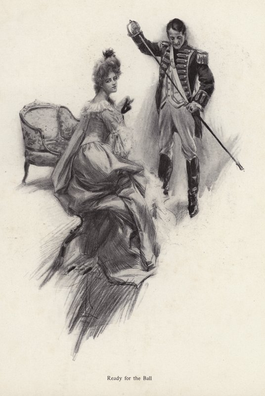 Homme et femme se préparant pour un bal - Harrison Fisher
