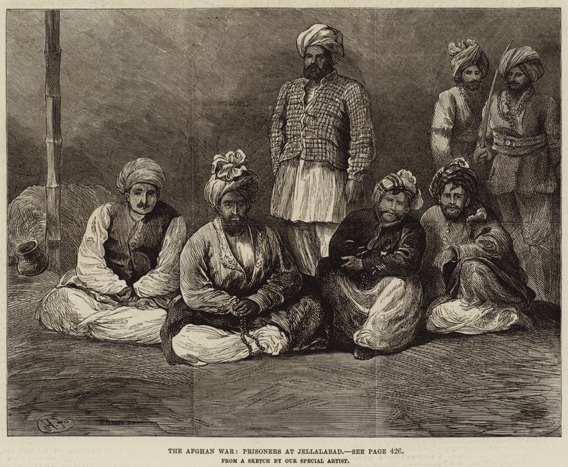 La guerre afghane, prisonniers à Jellalabad - Harry Furniss