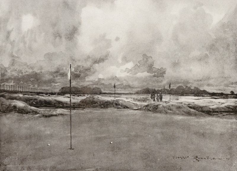 Terrains de golf : Mitcham, le septième green - Harry (1878 1950) Rountree
