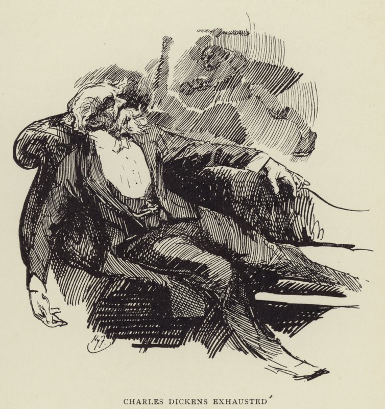 Charles Dickens épuisé - Harry Furniss