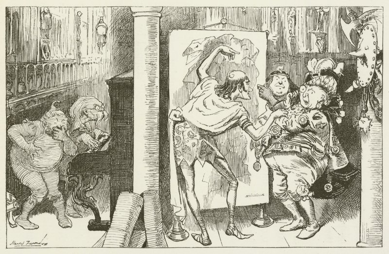 Illustration pour Sylvie et Bruno par Lewis Carroll - Harry Furniss
